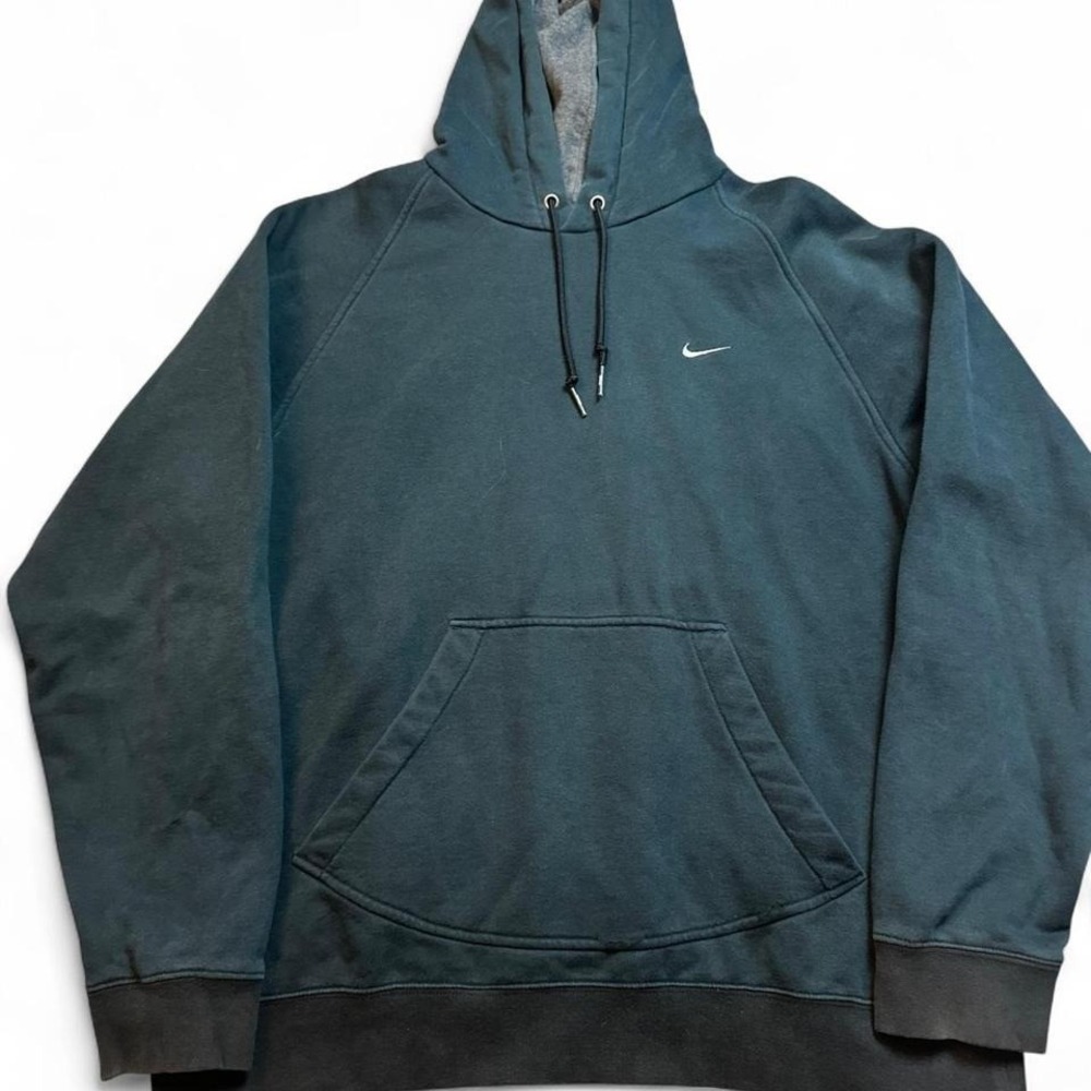 Vintage nike Y2K‎ silver tag black casual hoodie sweatshirt size large